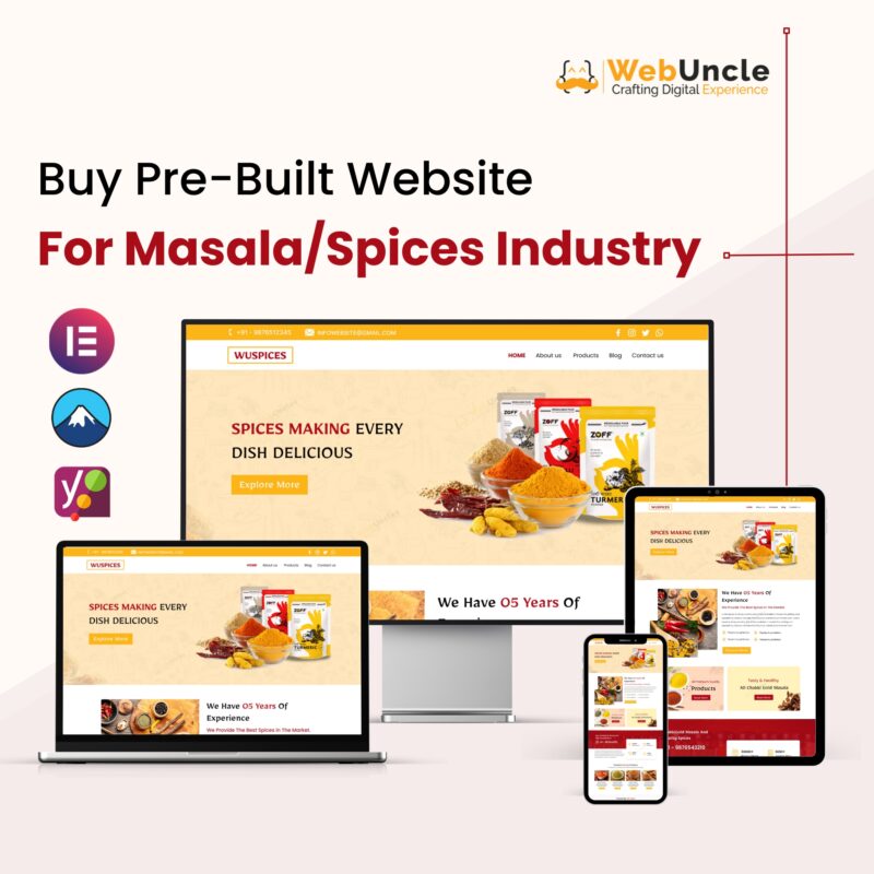 Buy Pre-Built Website for Masala/Spices Industry